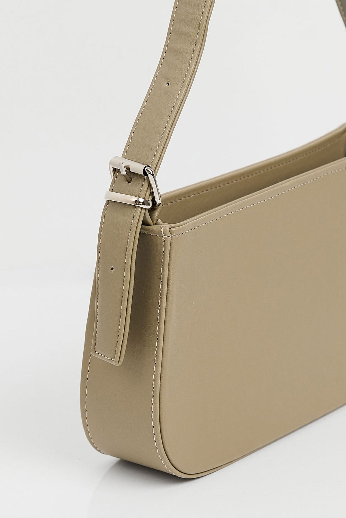 Image of 010172 Flat Baguette Shoulder Bag - Light Green