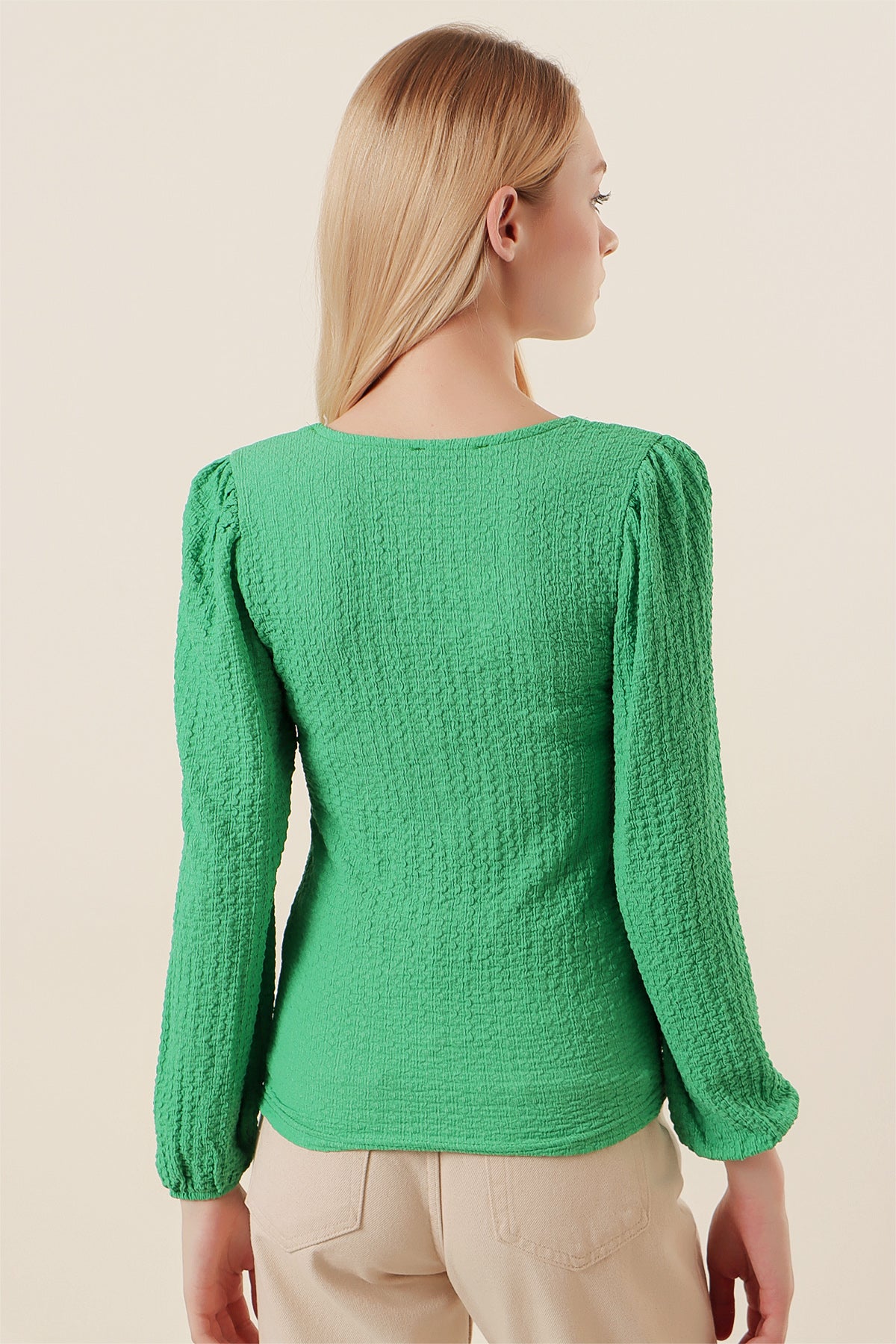 Image of 0442 Bluză cu mânecă lungă - Verde