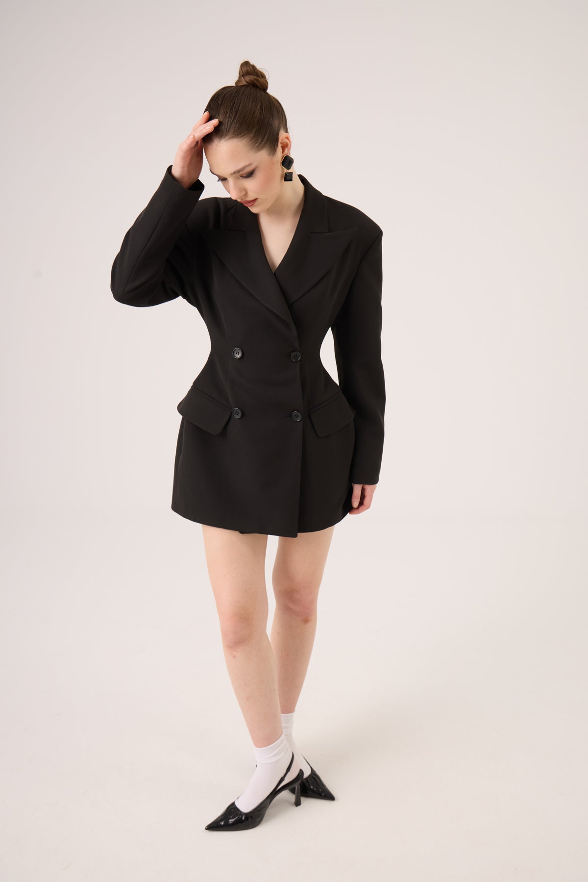 Image of Belden Oturmalı Galina Blazer Ceket Siyah