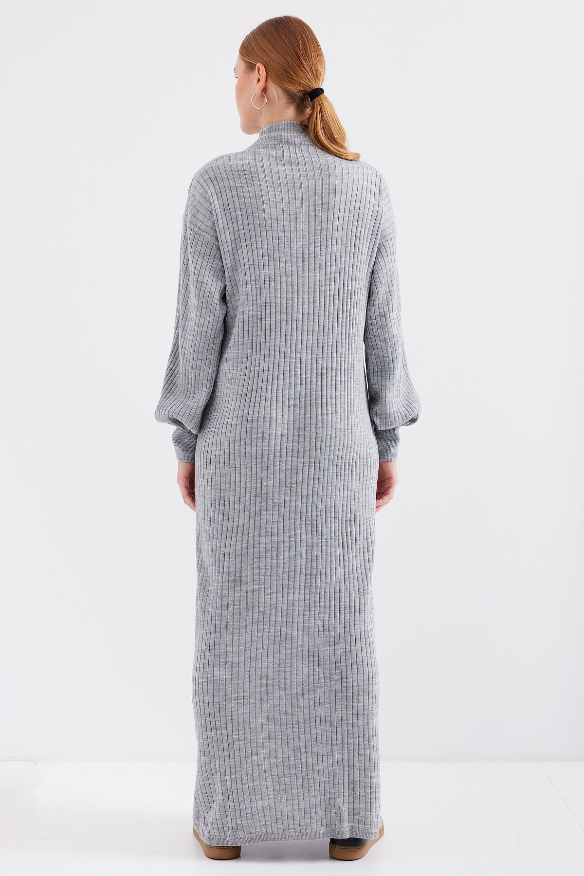 Image of Rochie tricotată lungă 15839 - Gri