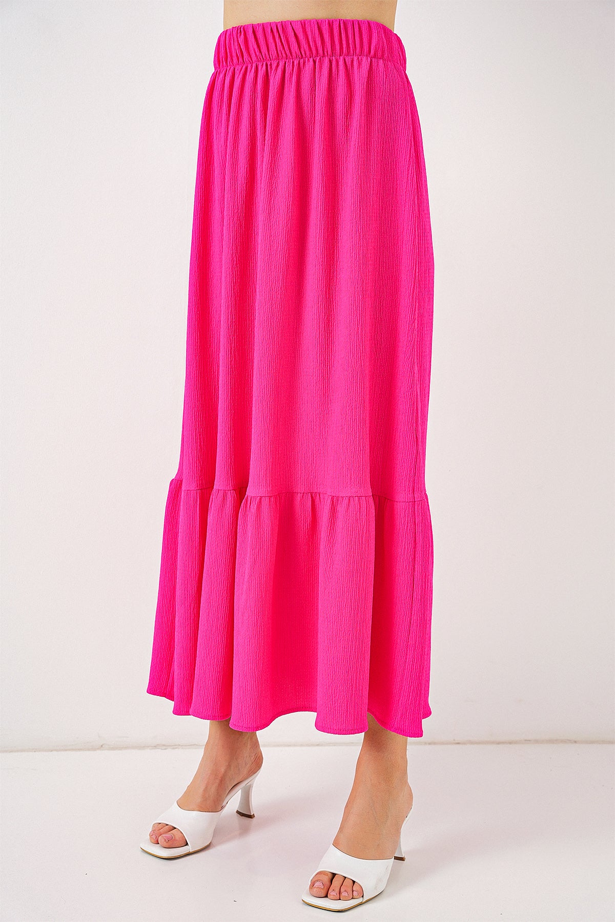 Image of 1886 Long Knitted Skirt - A.Fuchsia