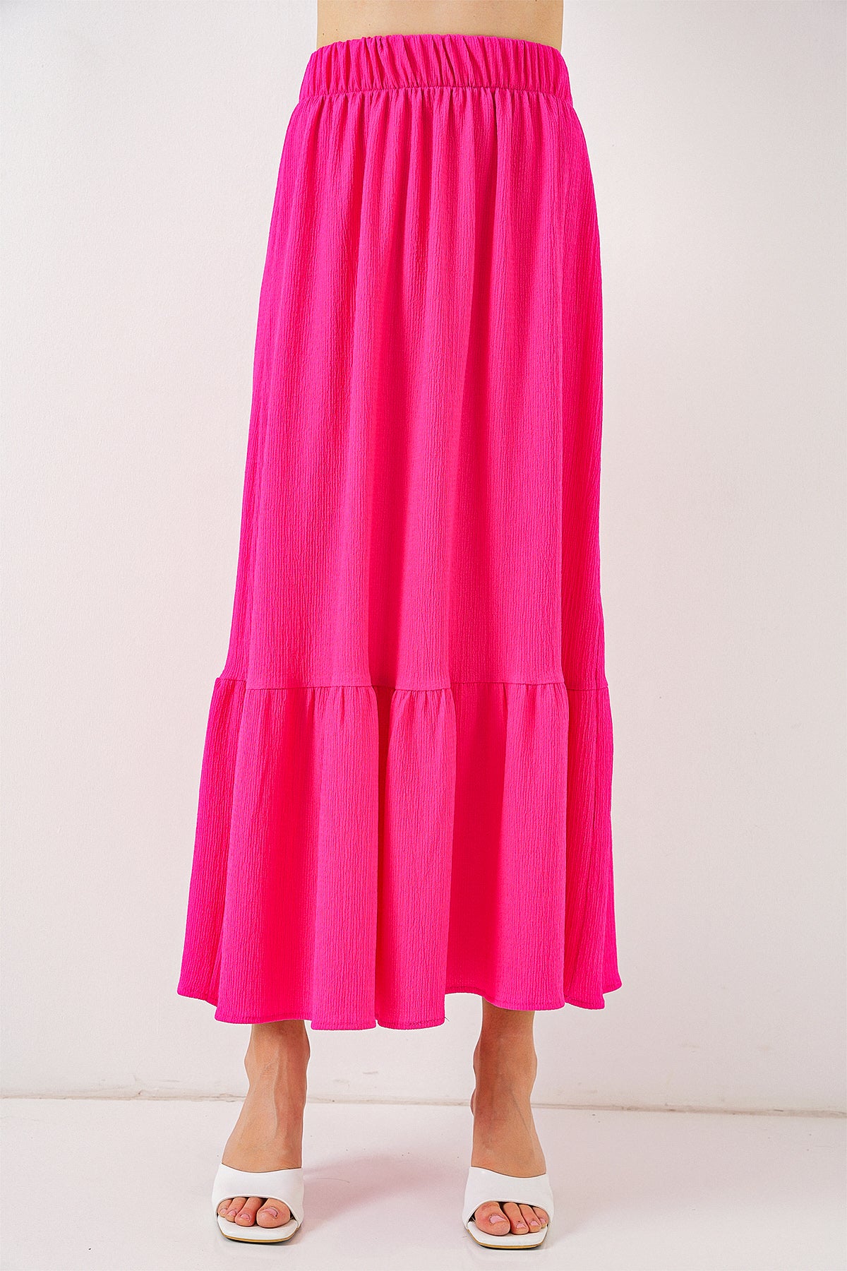 Image of 1886 Long Knitted Skirt - A.Fuchsia