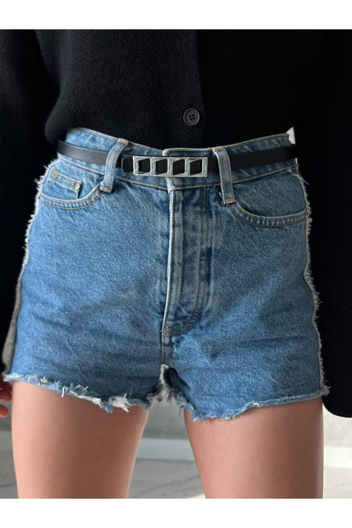 Image of 3’lü Ince Zincir Tokalı Basic Kadın Pantolon Kemeri, Ceket Kemeri, Elbise Kemeri