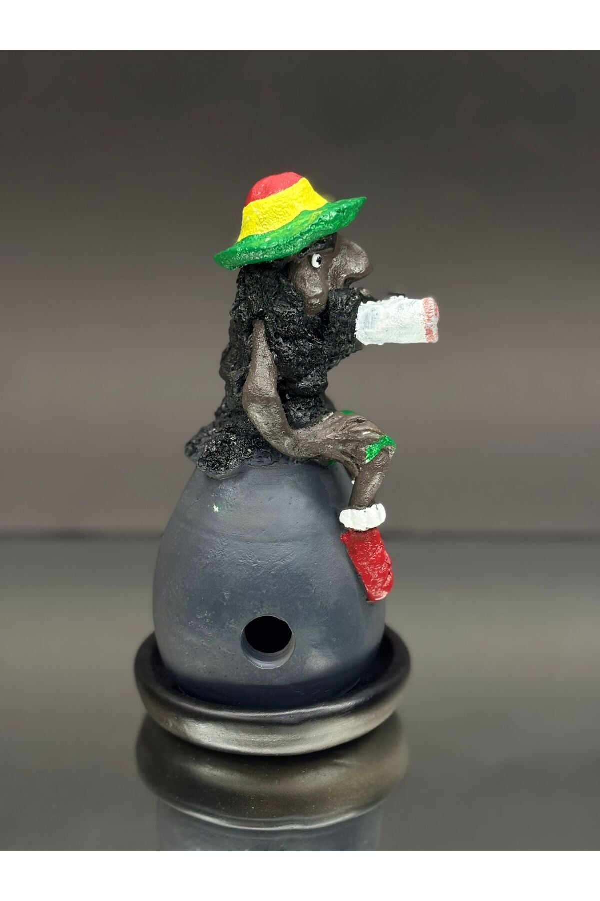 Image of Bob Marley Figürlü Biblo Tütsülük – El Yapımı Dekoratif Biblo