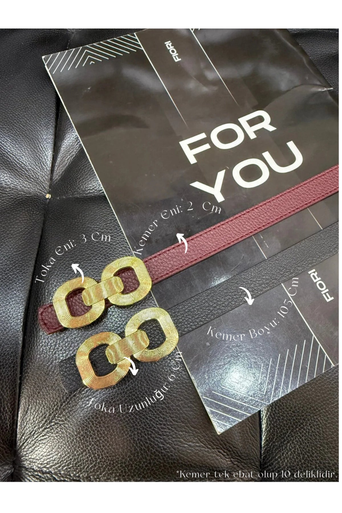 Image of Çift Tokalı Kadın Pantolon Kemeri, Ceket Kemeri, Gömlek Kemeri, Elbise Kemeri