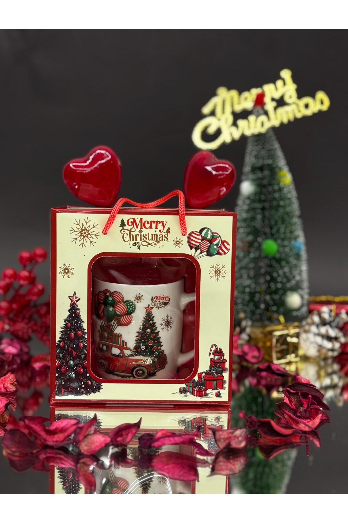 Image of Noel Baba Seramik Kaşıklı Kupa Bardak 5