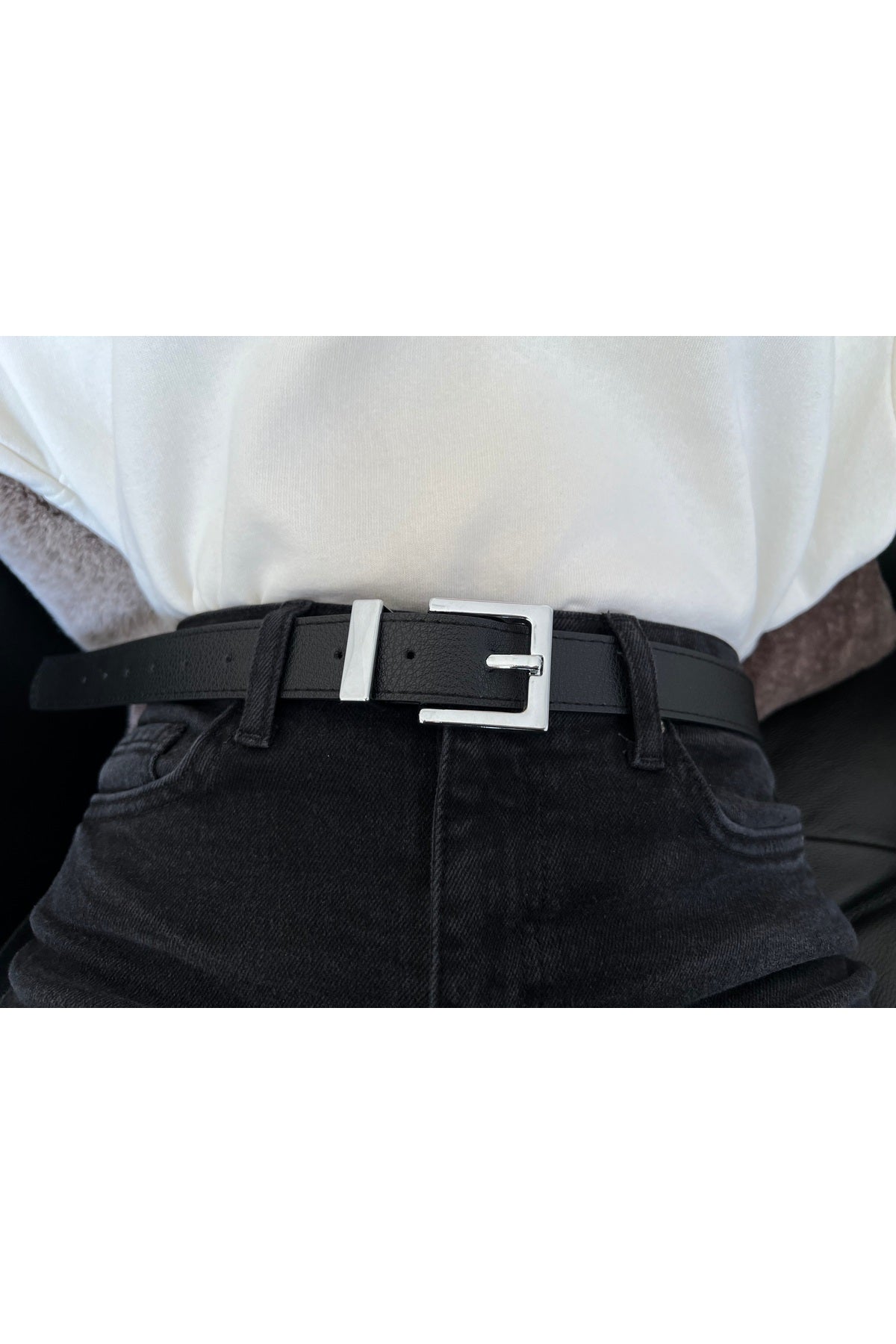 Image of 4'lü Kare Tokalı Köprülü Kadın Kemeri, Pantolon Kemeri, Ceket Kemeri, Elbise Kemeri