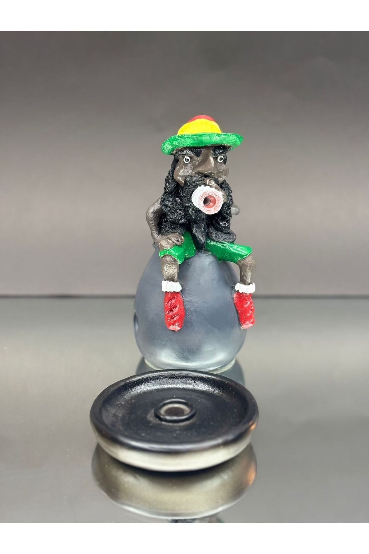 Image of Bob Marley Figürlü Biblo Tütsülük – El Yapımı Dekoratif Biblo