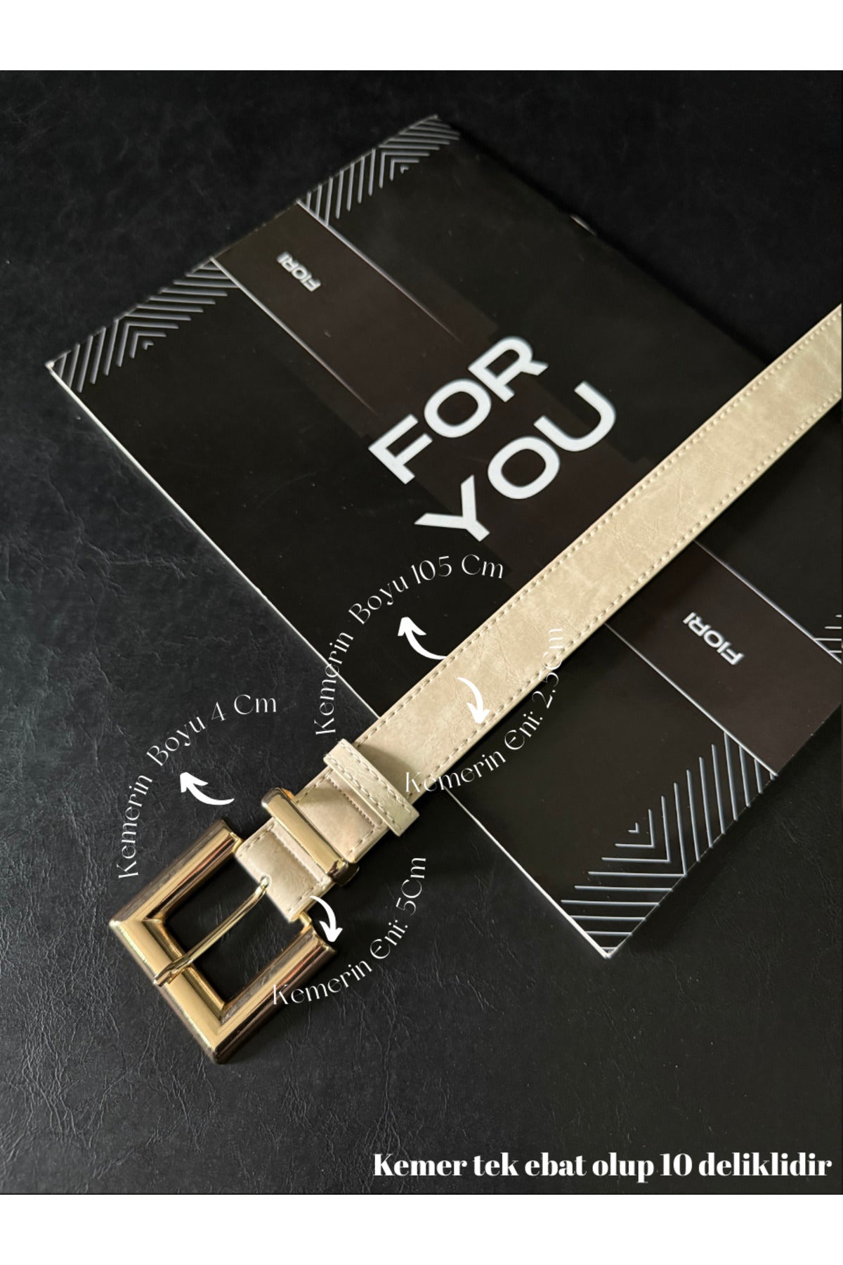 Image of 3'lü Gold Kare Tokalı Köprülü Kadın Kemeri, Pantolon Kemeri, Ceket Kemeri, Elbise Kemeri