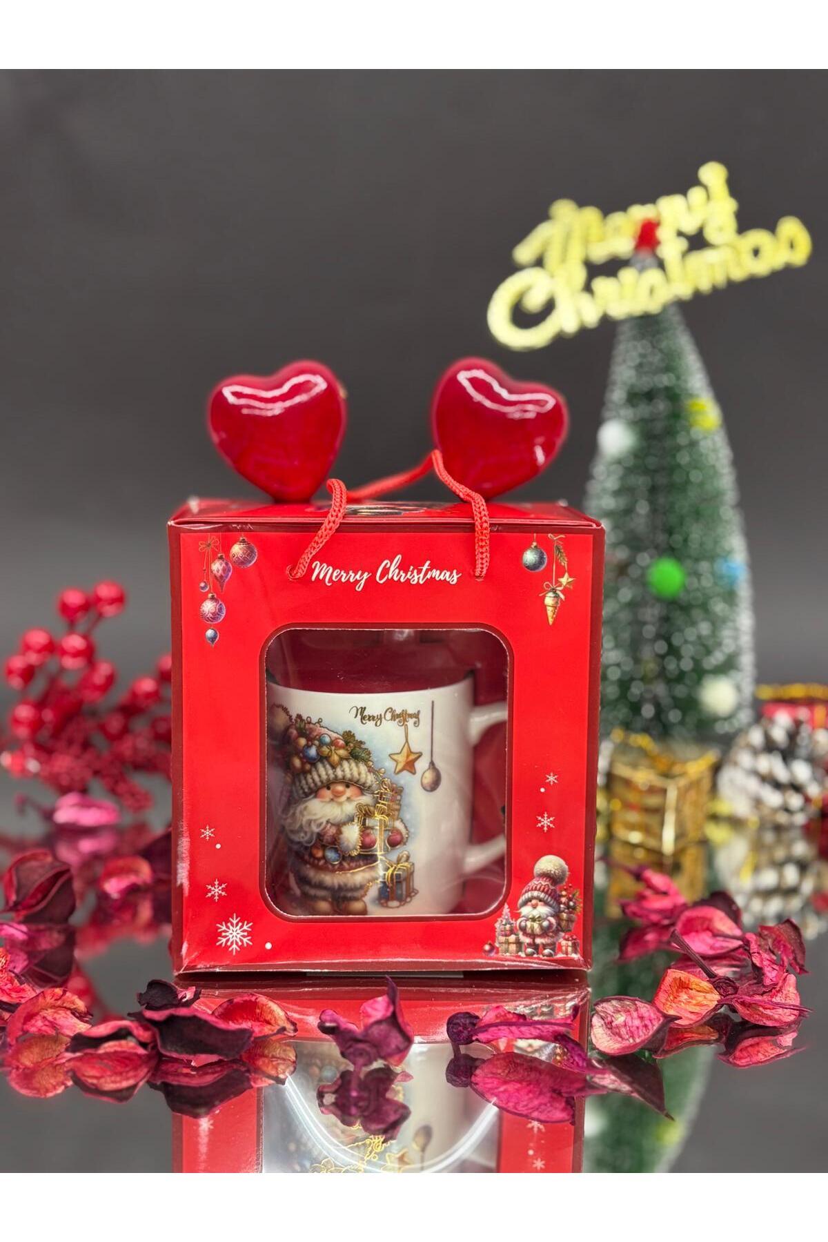 Image of Noel Baba Seramik Kaşıklı Kupa Bardak 2