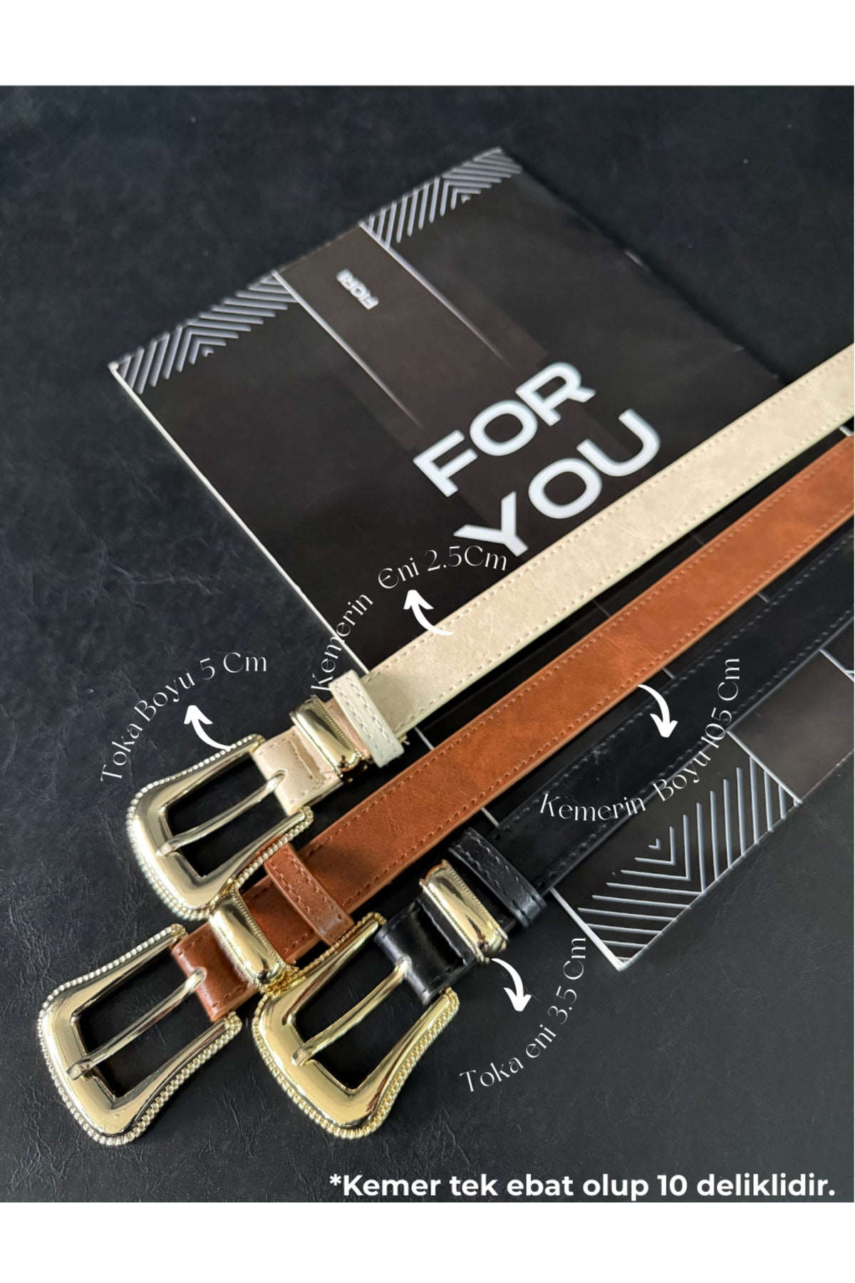 Image of Köprü Toka Uç Takım Kadın Pantolon Kemeri, Ceket Kemeri, Elbise Kemeri, Gömlek Kemeri