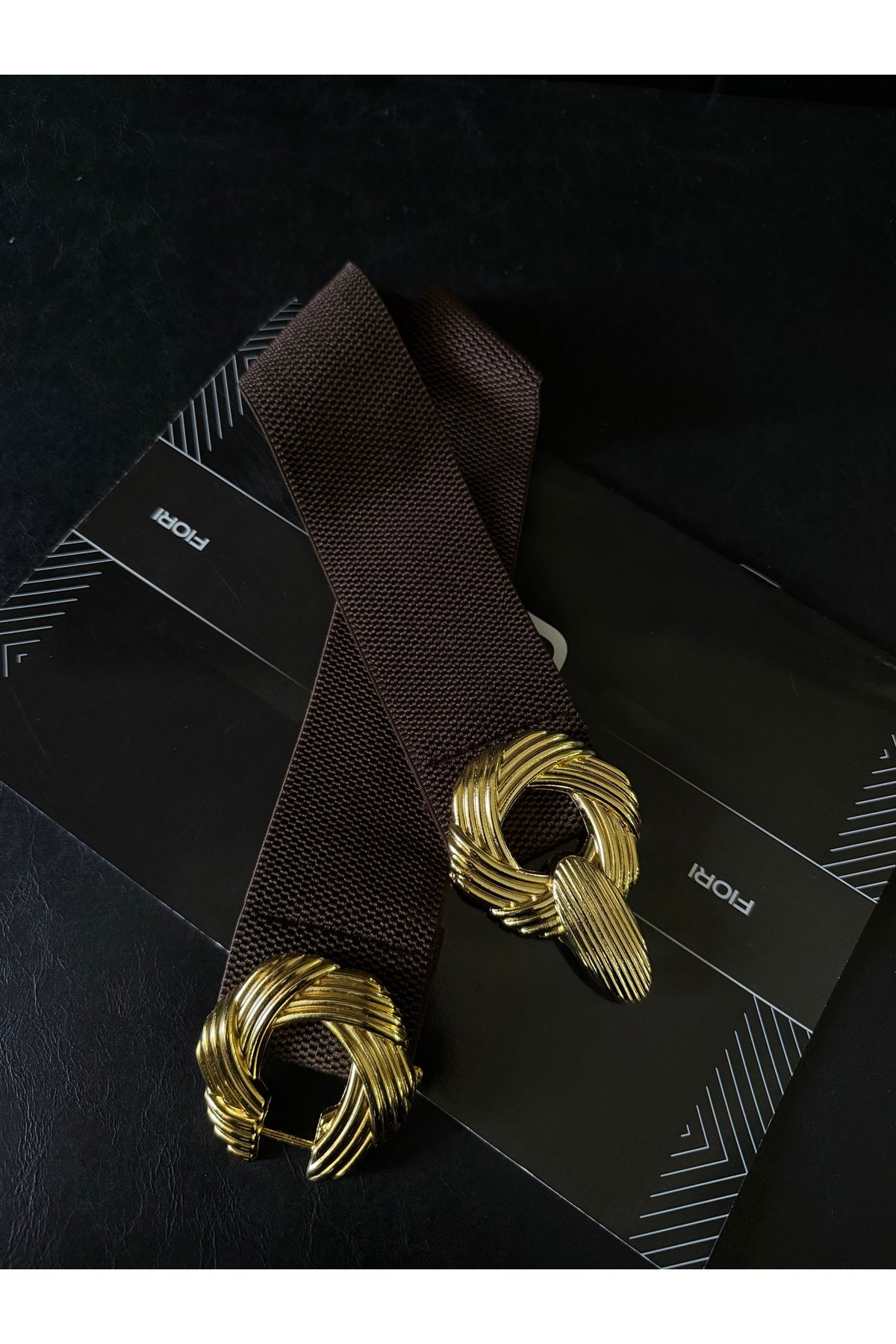 Image of Gold Tokalı Elastik Kadın Kemeri, Ceket Kemeri, Gömlek Kemeri, Elbise Kemeri
