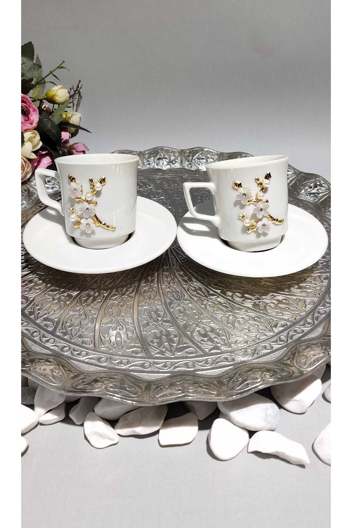 Image of Bahar Dalı Motifli 2'li Porselen Fincan Takımı