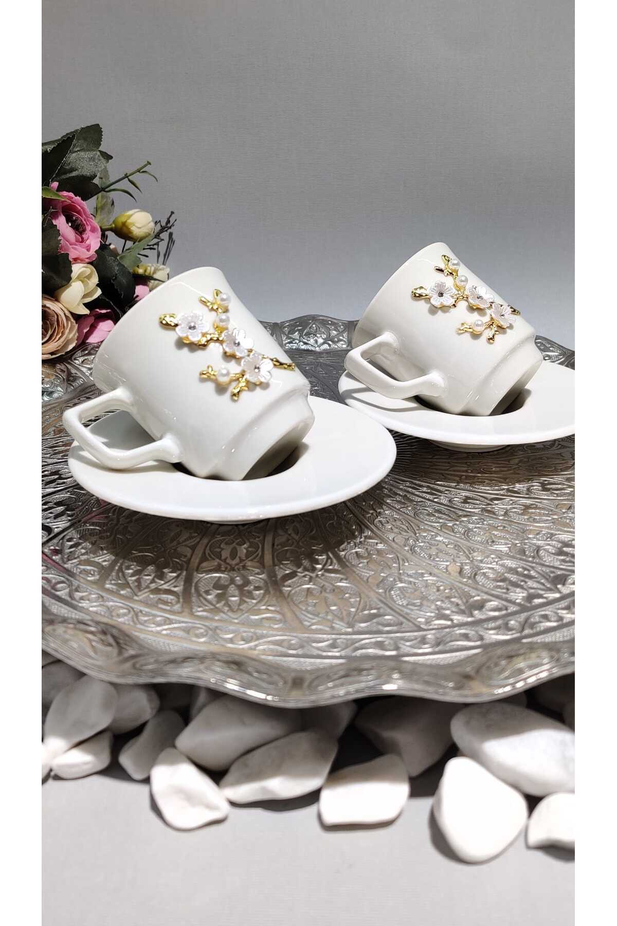 Image of Bahar Dalı Motifli 2'li Porselen Fincan Takımı
