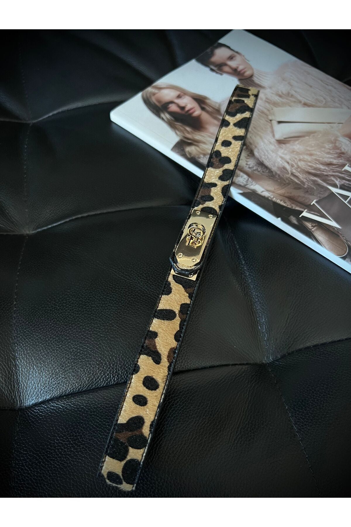 Image of Kilit Tokalı İnce Lastikli Kadın Pantolon Kemeri, Ceket Kemeri, Gömlek Kemeri, Elbise Kemeri