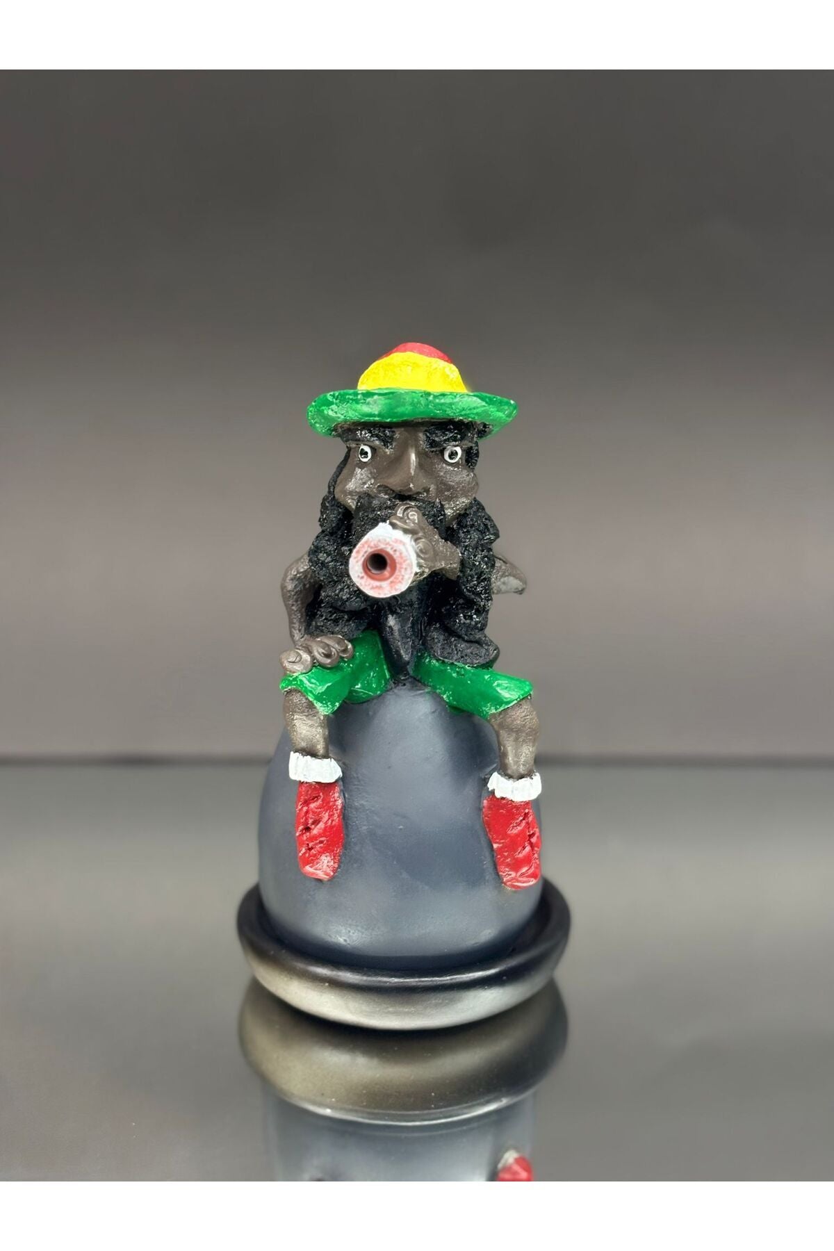 Image of Bob Marley Figürlü Biblo Tütsülük – El Yapımı Dekoratif Biblo