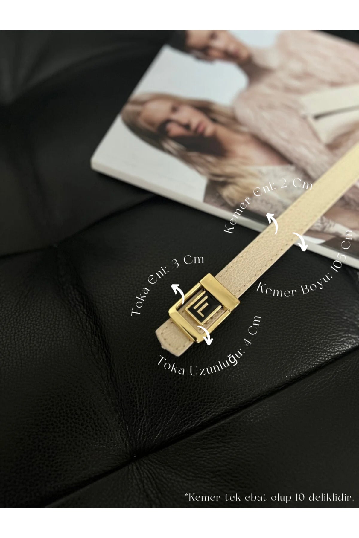 Image of 2'li F Logolu Gold-gümüş Tokalı Kadın Kemeri, Gold Kadın Kemeri, Pantolon Kemeri, Ceket Kemeri