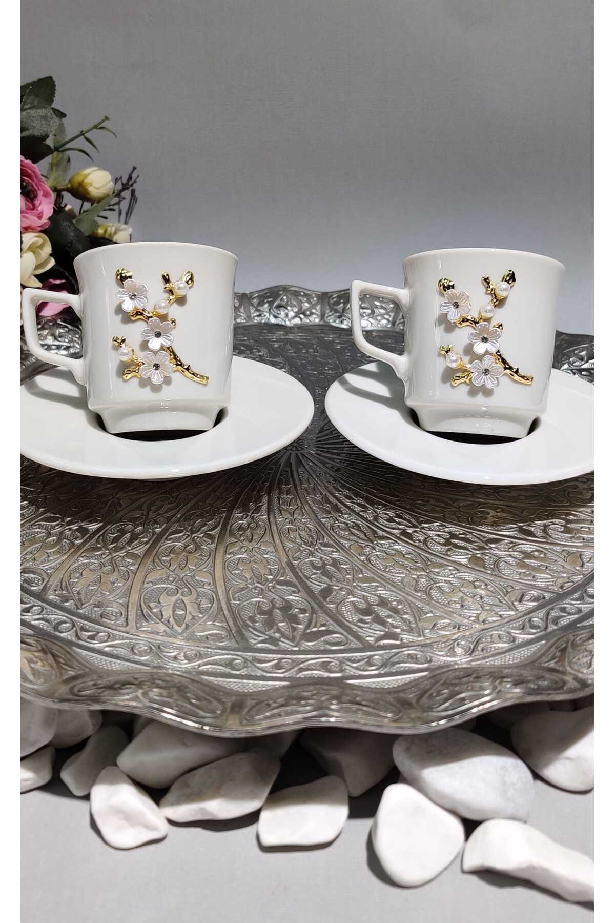 Image of Bahar Dalı Motifli 2'li Porselen Fincan Takımı
