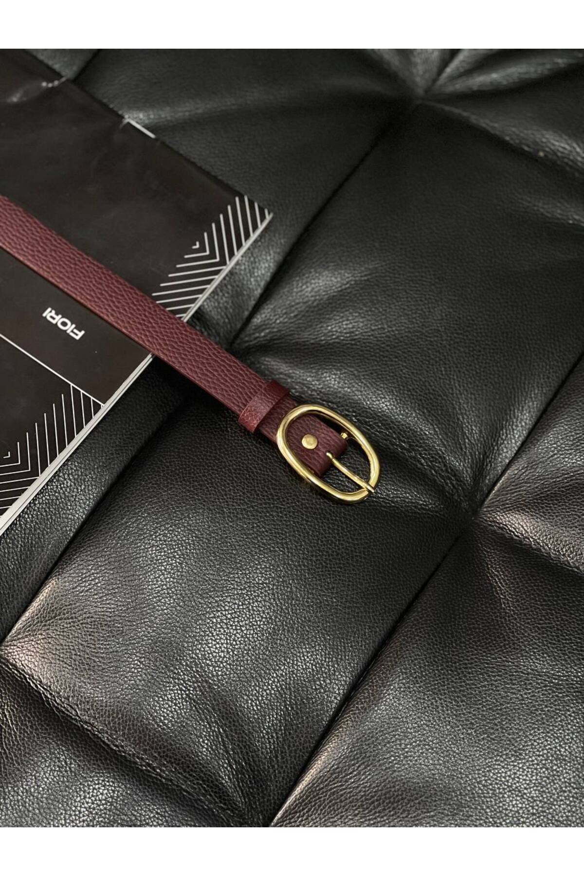 Image of Oval Gold Tokalı Kadın Pantolon Kemeri, Ceket Kemeri, Elbise Kemeri, Gömlek Kemeri