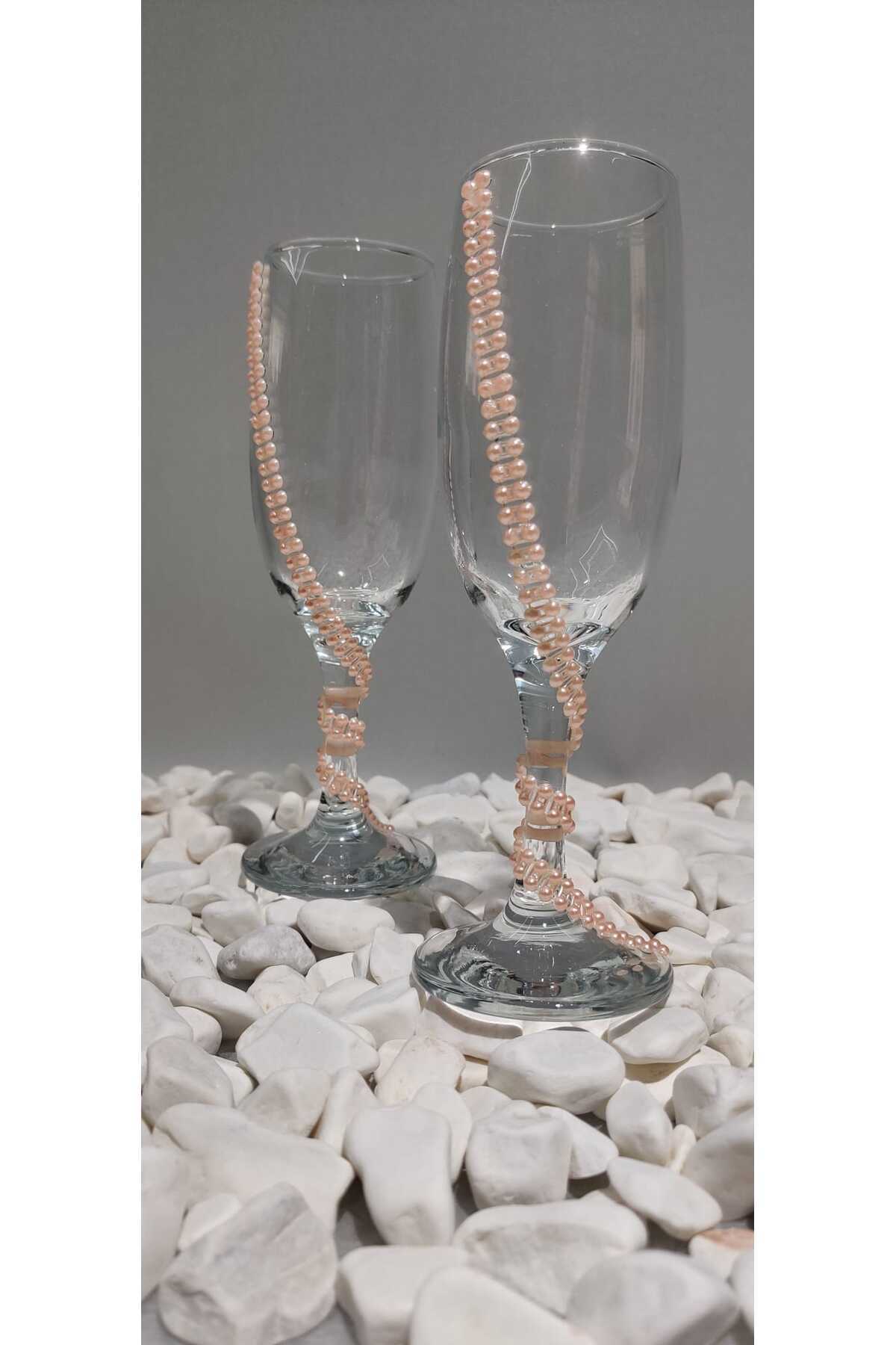 Image of Pembe Sıralı İnci Sunum&Hediyelik 2'li Bardak