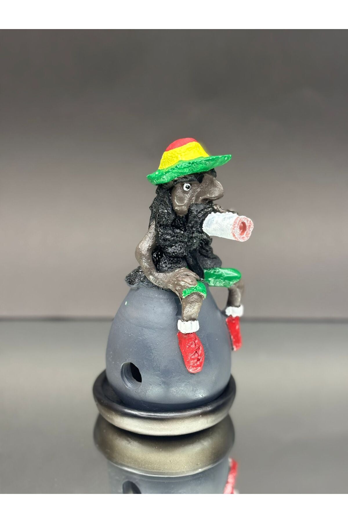 Image of Bob Marley Figürlü Biblo Tütsülük – El Yapımı Dekoratif Biblo