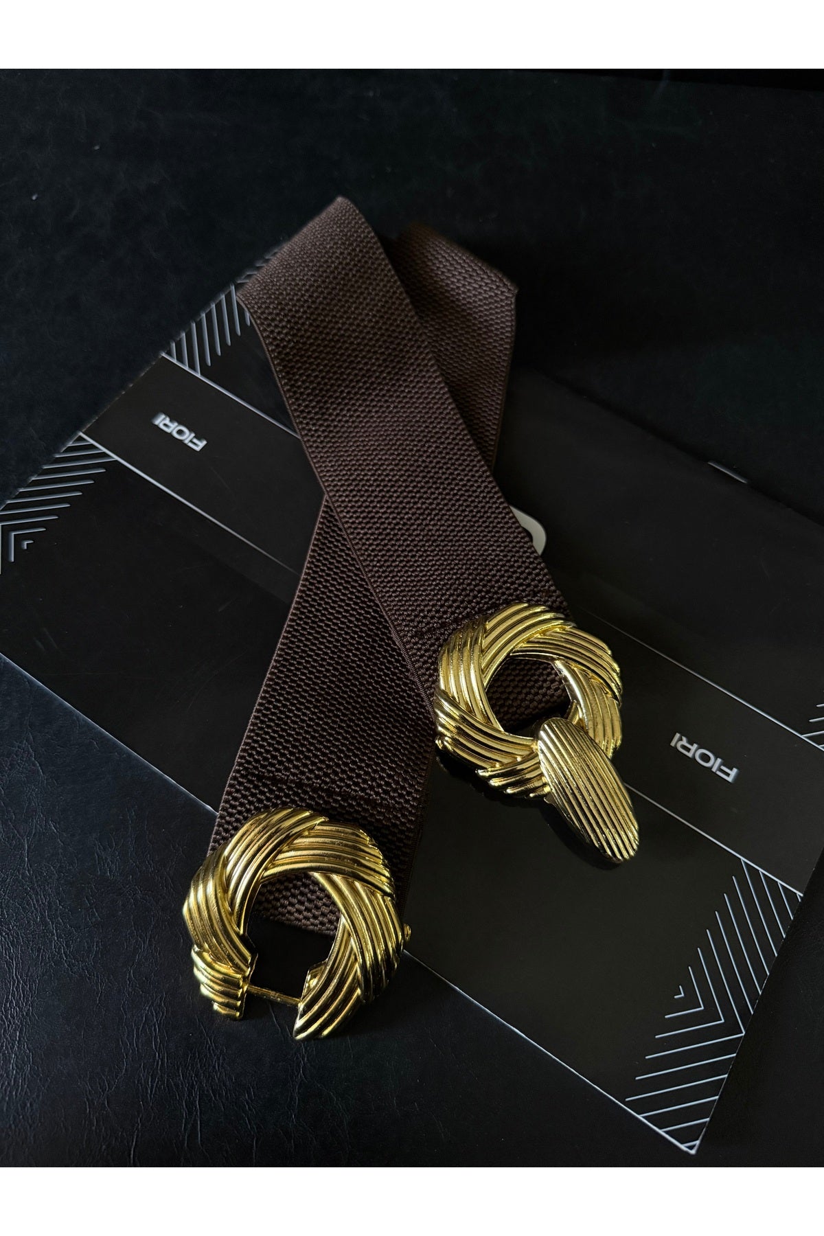 Image of Gold Tokalı Elastik Kadın Kemeri, Ceket Kemeri, Gömlek Kemeri, Elbise Kemeri