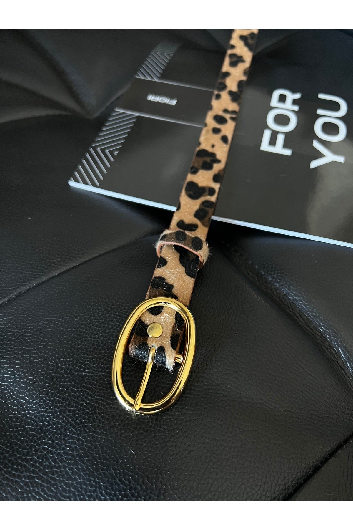 Image of Oval Gold Tokalı Kadın Pantolon Kemeri, Ceket Kemeri, Elbise Kemeri, Gömlek Kemeri