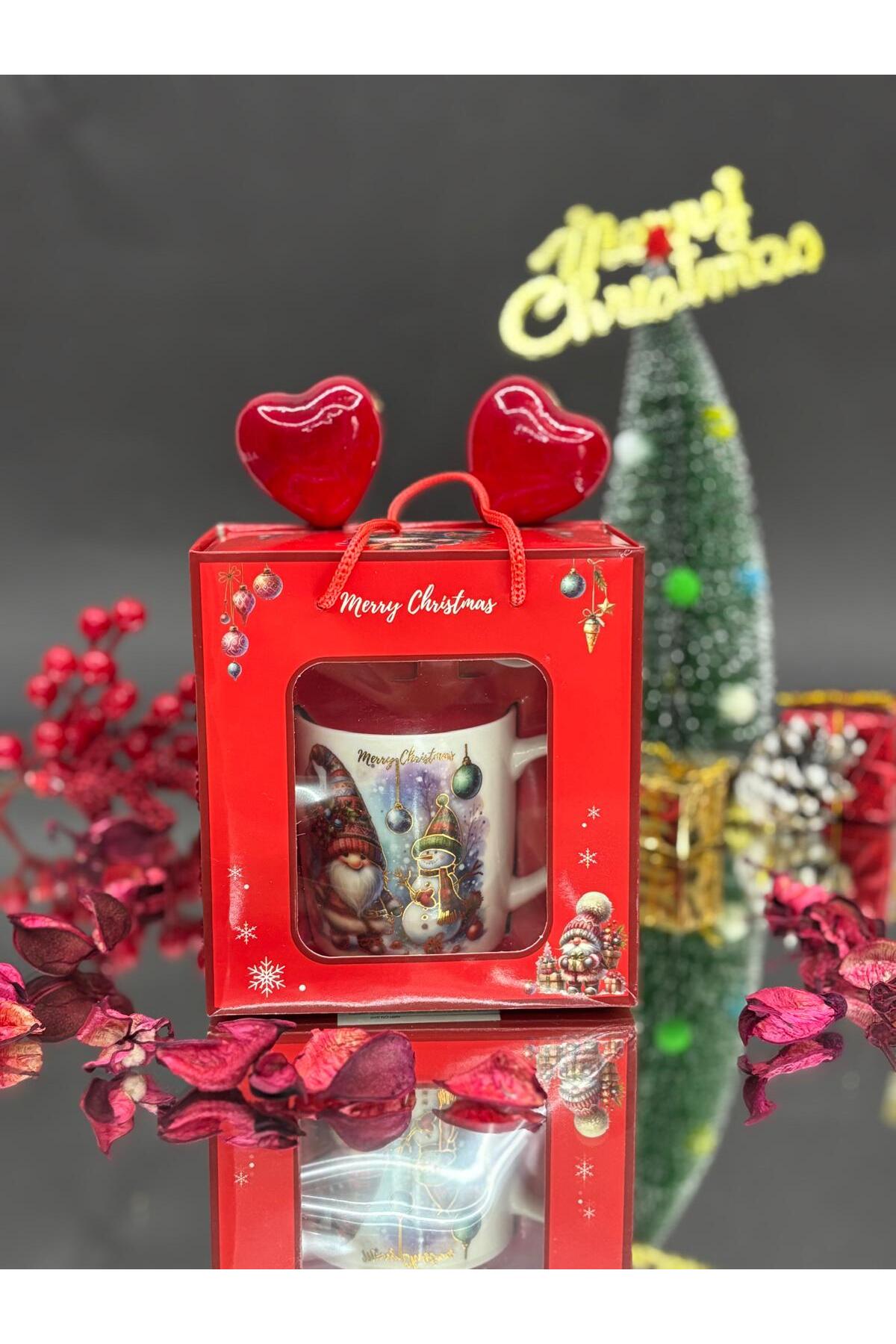 Image of Noel Baba Seramik Kaşıklı Kupa Bardak 6