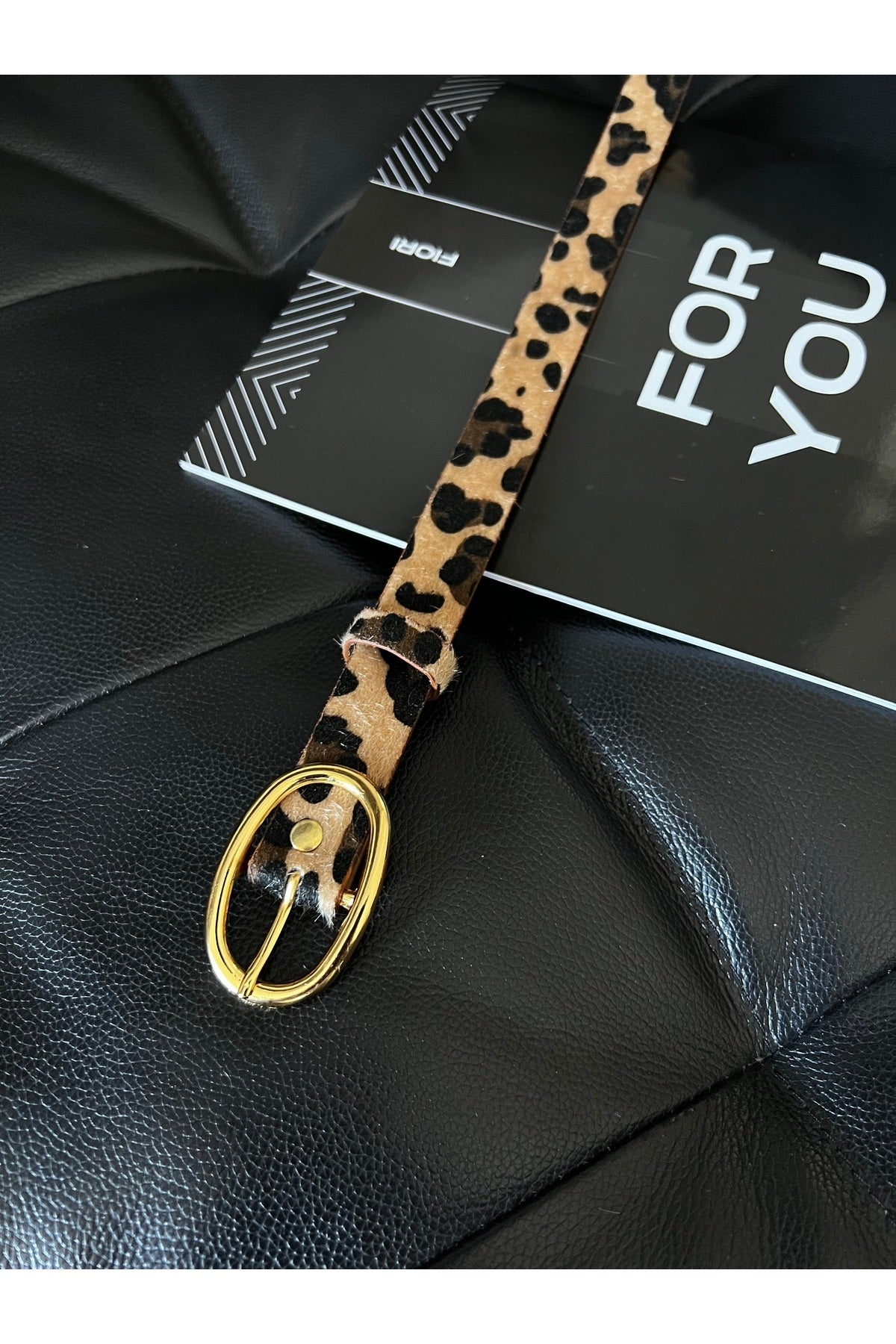 Image of Oval Gold Tokalı Kadın Pantolon Kemeri, Ceket Kemeri, Elbise Kemeri, Gömlek Kemeri