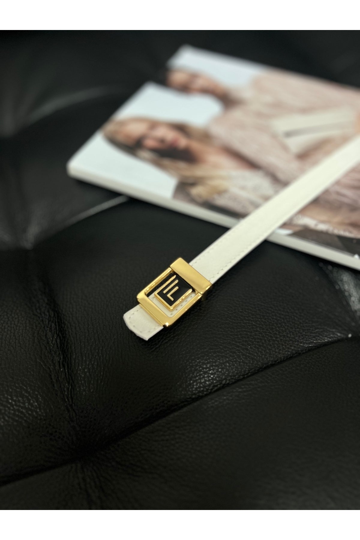 Image of 2'li F Logolu Gold-gümüş Tokalı Kadın Kemeri, Gold Kadın Kemeri, Pantolon Kemeri, Ceket Kemeri