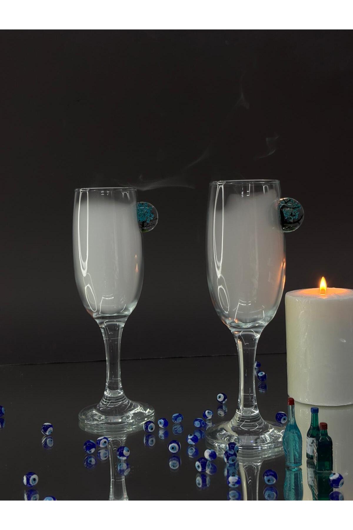 Image of Mavi Çiçek Kahve Yanı - 190 ml