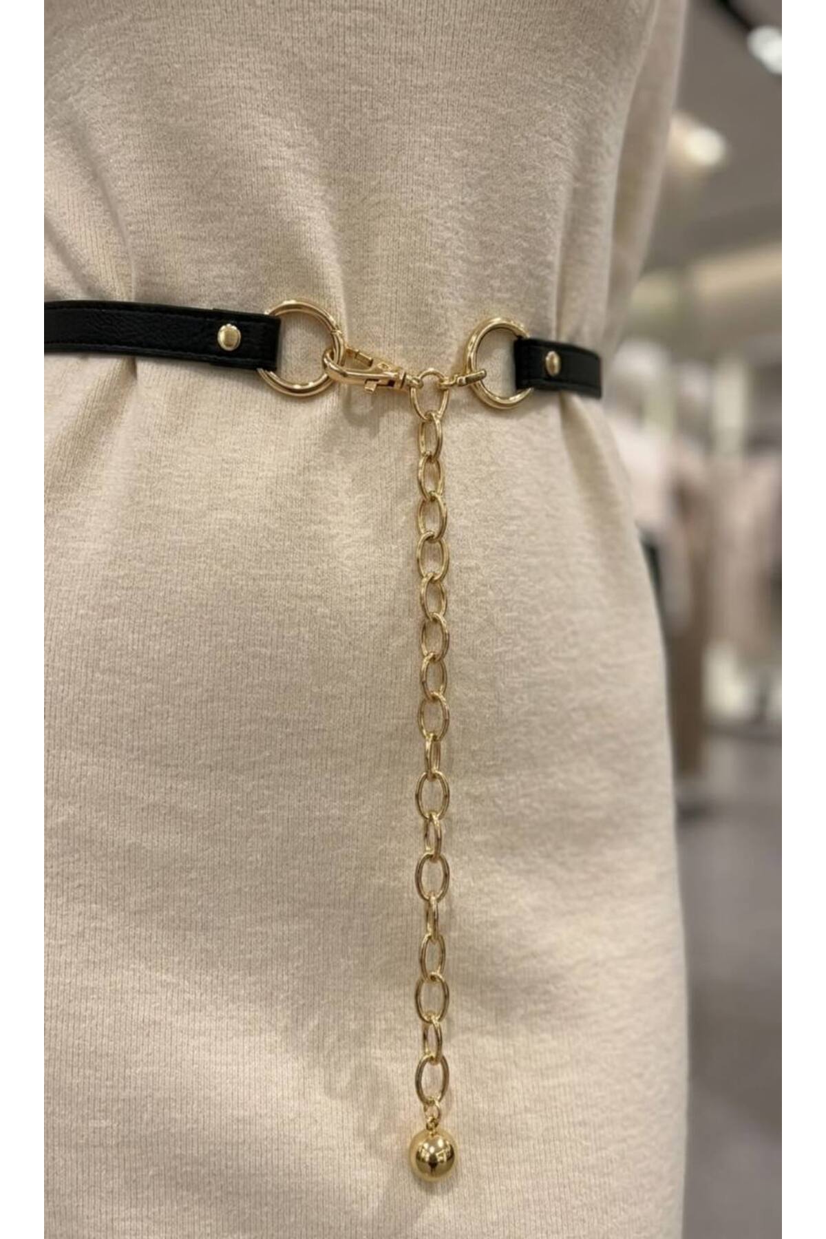 Image of Gold Detaylı Kadın Bel Zinciri Bel Kemeri,Elbise Kemeri,Etek Kemeri,Pantolon Kemeri