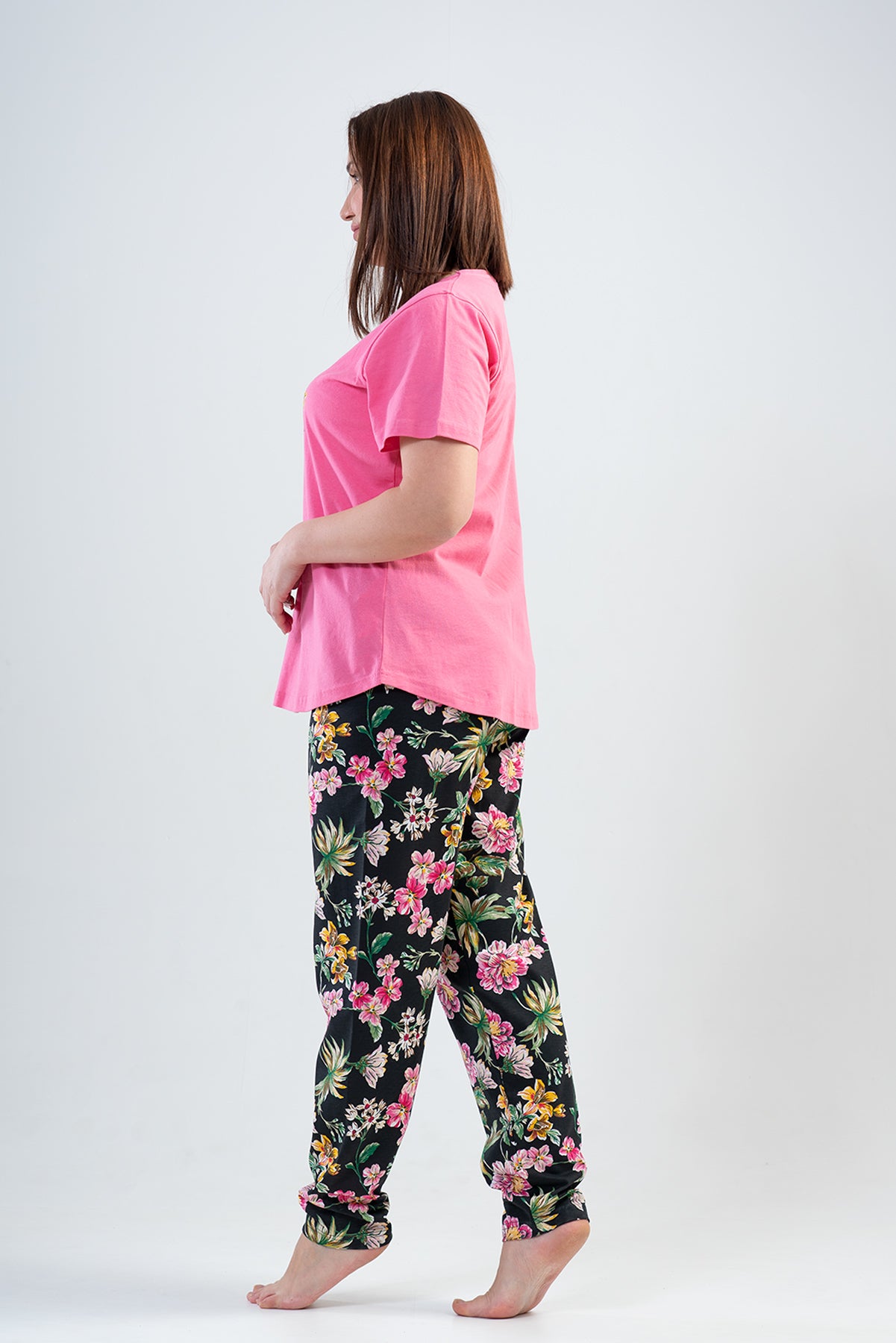 Image of BAYAN P.SUPREM XXL O YAKA KISA KOL ETEGI OVAL PIJAMA TK