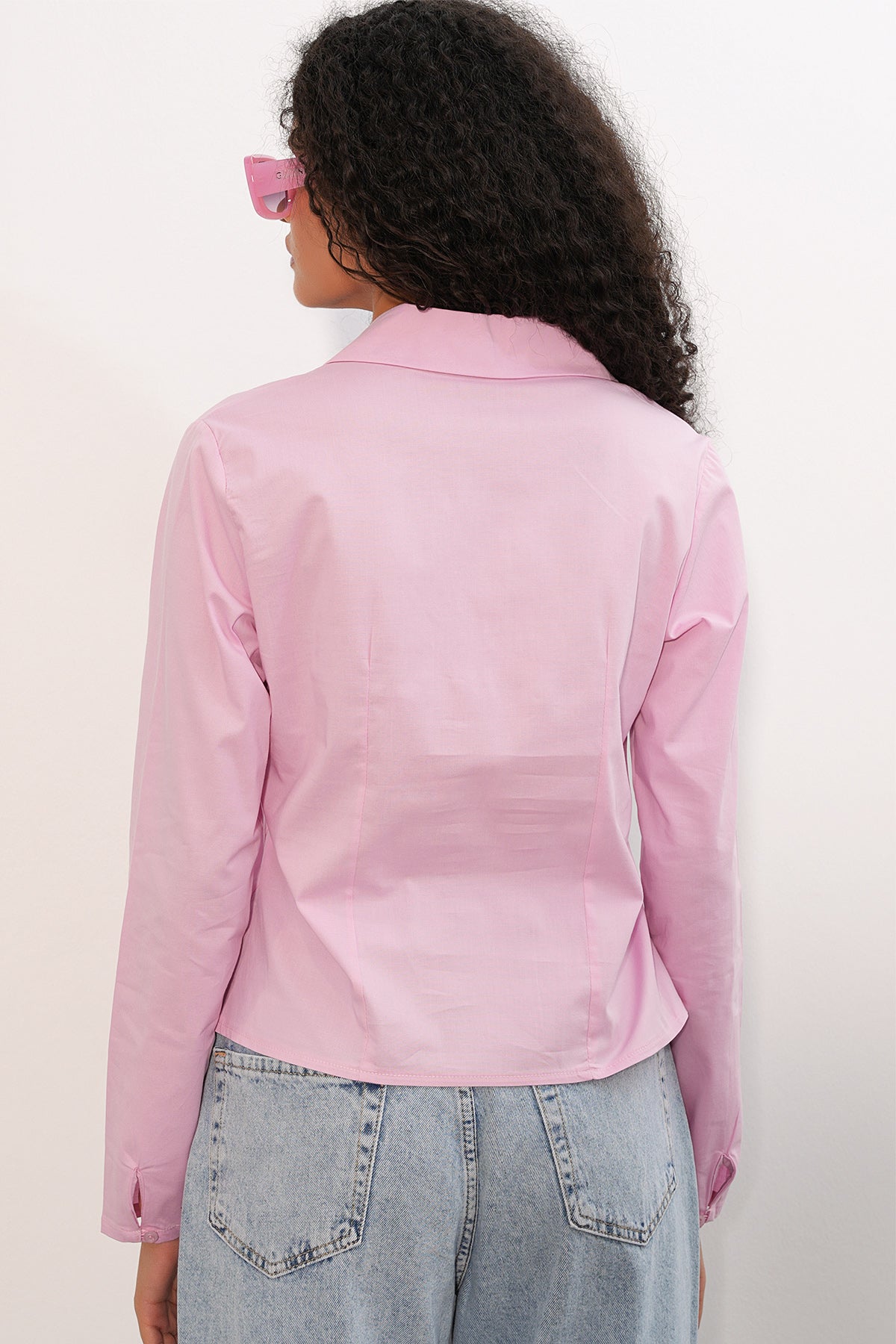 Image of 20231 Slim Fit Poplin Gömlek - Pembe