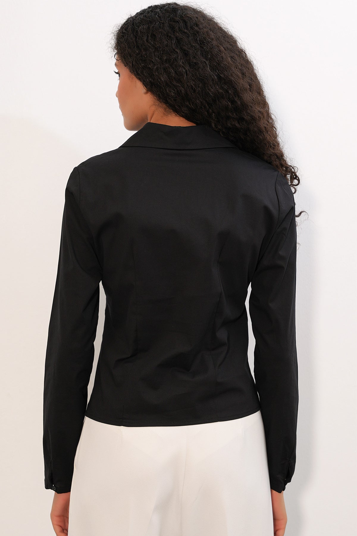 Image of 20231 Slim Fit Poplin Gömlek - Siyah