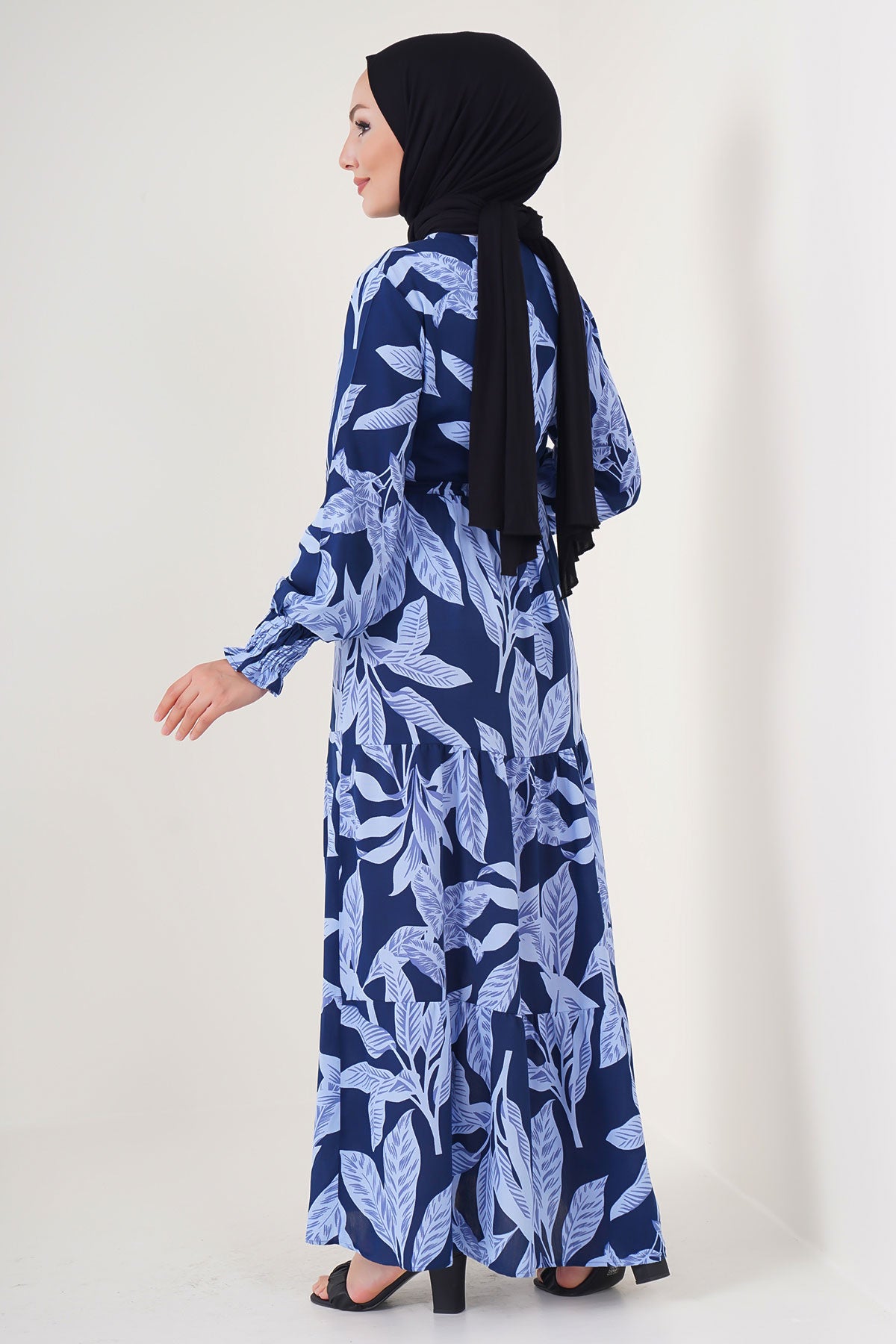 Image of Rochie Hijab cu model 2145 - Bleumarin închis
