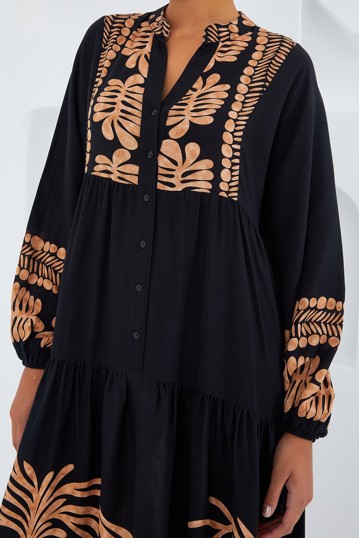 Image of Rochie hijab din viscoză de nurcă neagră pentru femei 2423