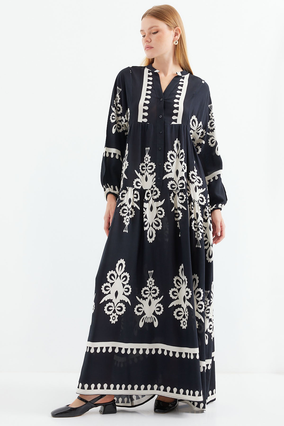 Image of Rochie hijab cu model autentic 2423 - Negru Z.