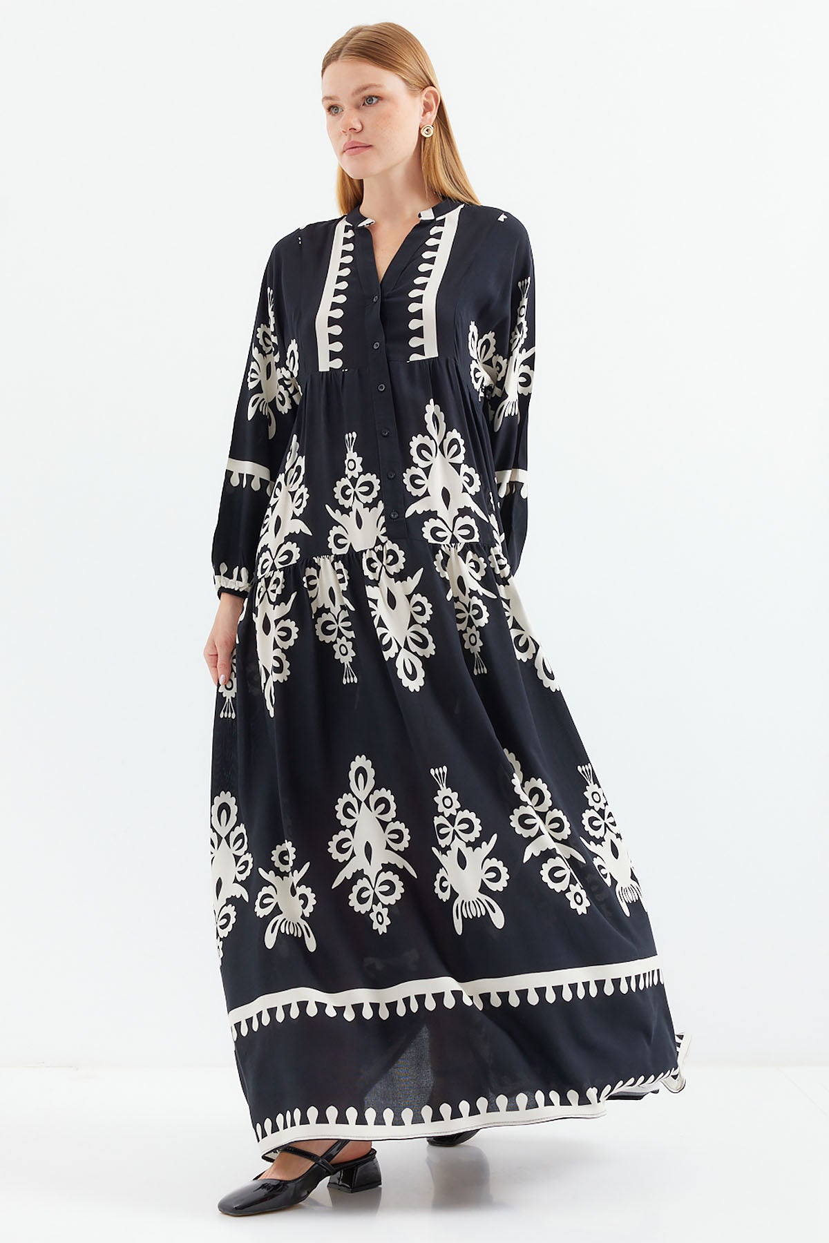 Image of Rochie hijab cu model autentic 2423 - Negru Z.