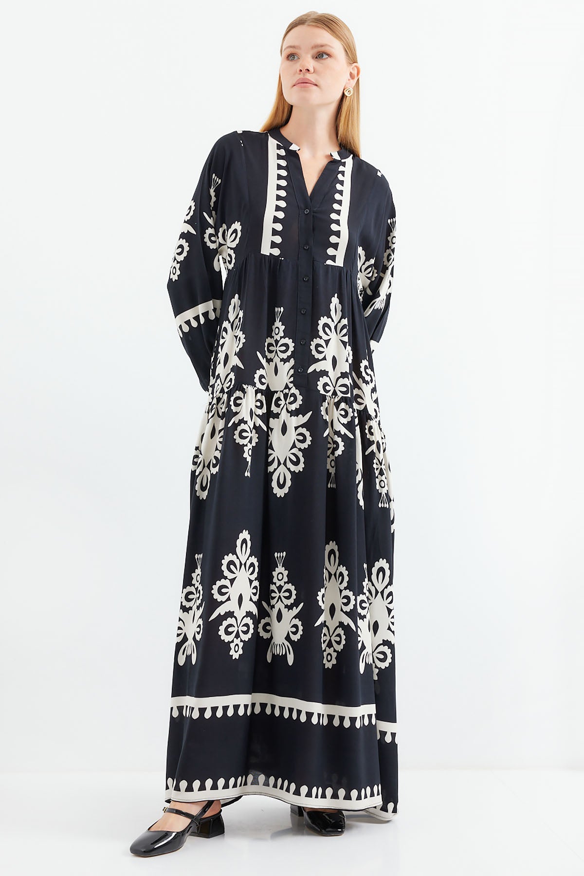 Image of Rochie hijab cu model autentic 2423 - Negru Z.