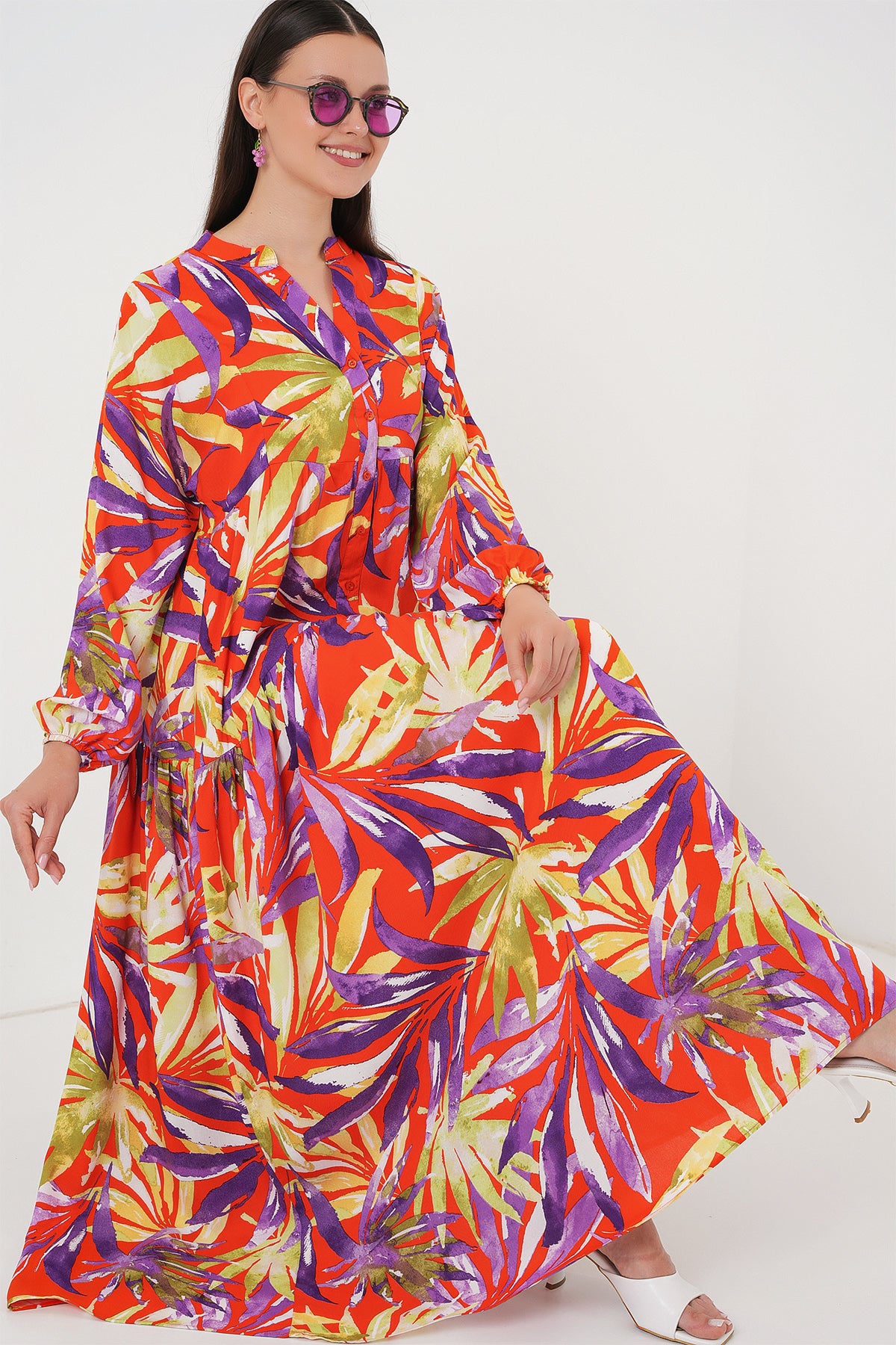 Image of 2423 Rochie Hijab cu model autentic - B.Lila