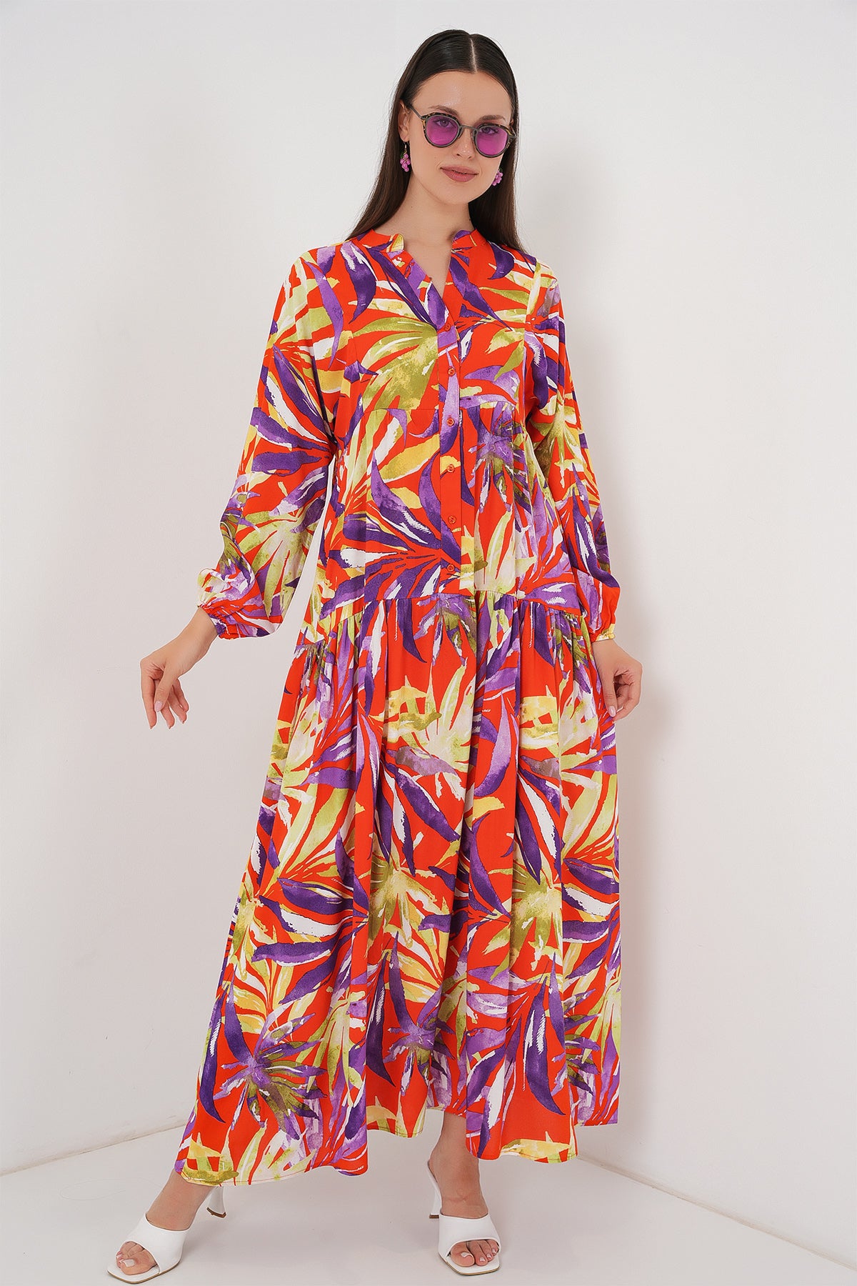 Image of 2423 Rochie Hijab cu model autentic - B.Lila