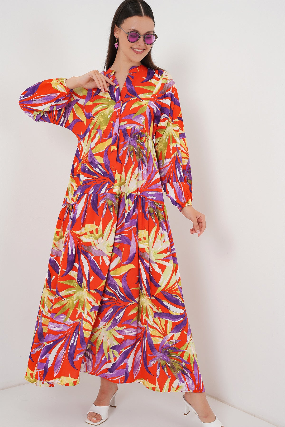 Image of 2423 Rochie Hijab cu model autentic - B.Lila