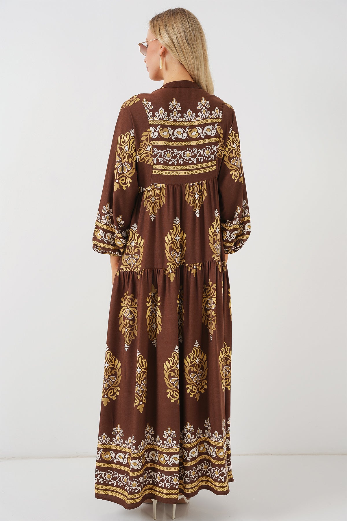 Image of Rochie Hijab cu model autentic 2423 - Alb - Maro