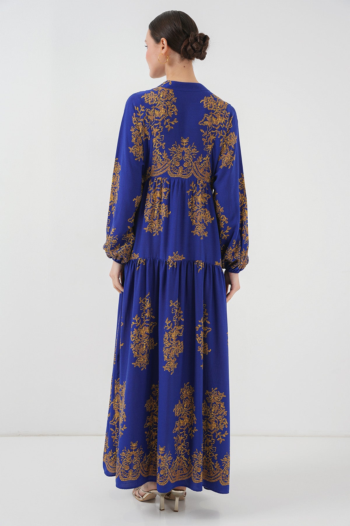 Image of Rochie hijab cu model auriu Saks 2423