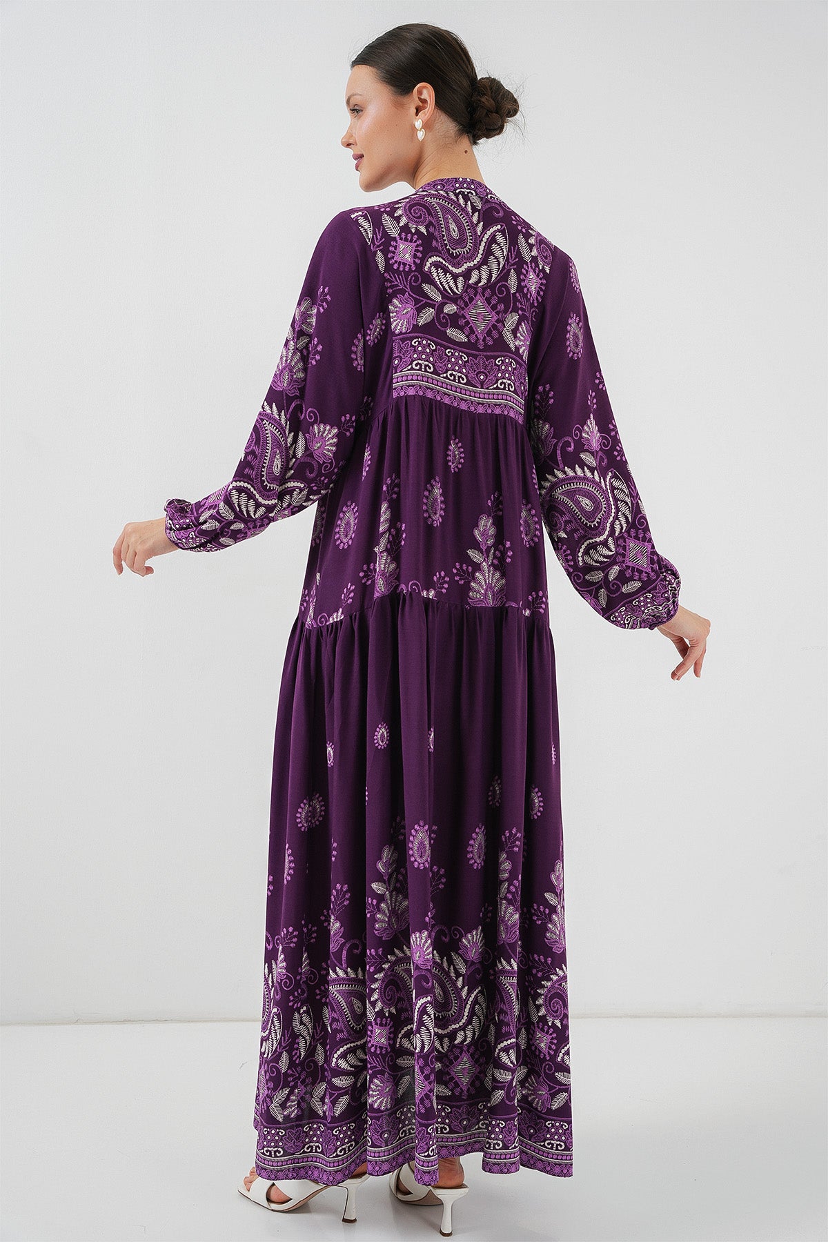 Image of Rochie Hijab cu model autentic 2423 - Violet deschis