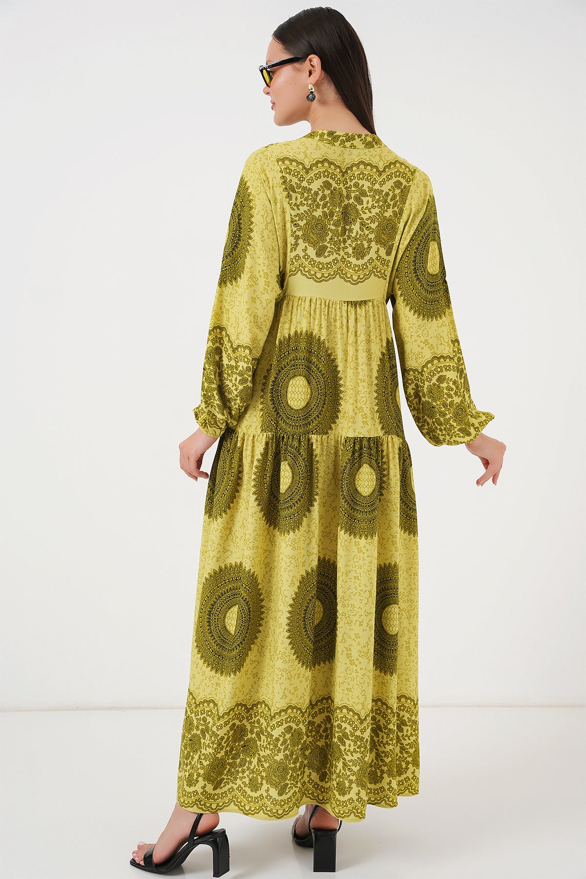 Image of Rochie Hijab cu model autentic 2423 - Verde măsliniu 2