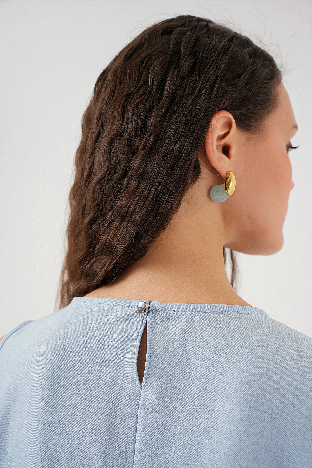 Image of Rochie mini din in 2444 - Albastru deschis
