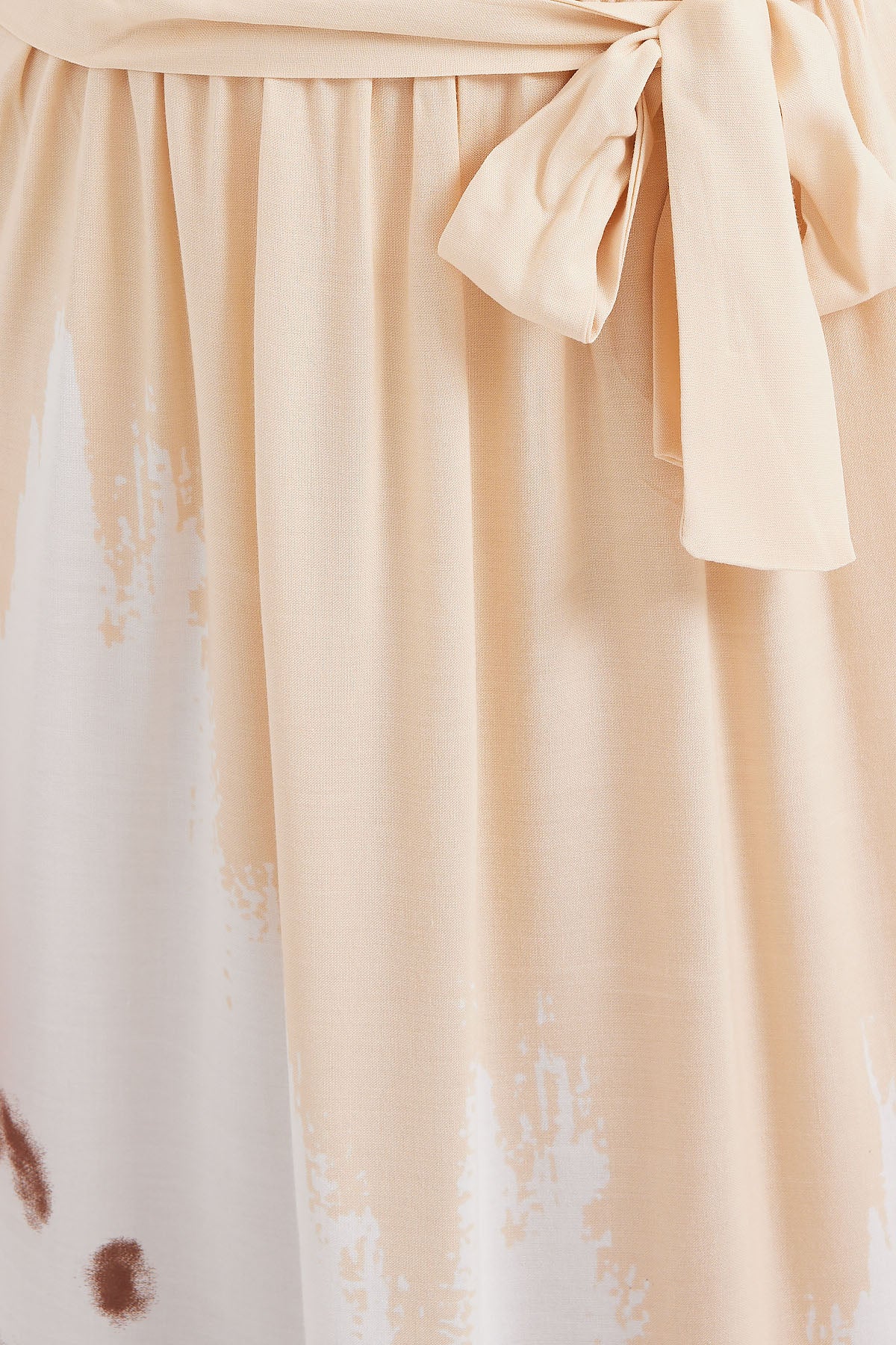 Image of Rochie din viscoză cu mânecă scurtă și model 2504 - Crem