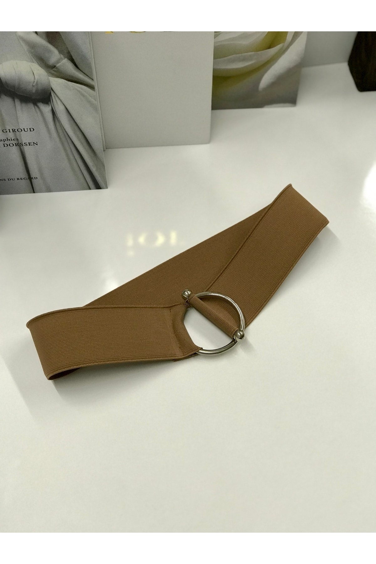 Image of 2'li Halka Ve Halter Tokalı Elastik Kadın Kemeri, Ceket Kemeri, Gömlek Kemeri, Elbise Kemeri